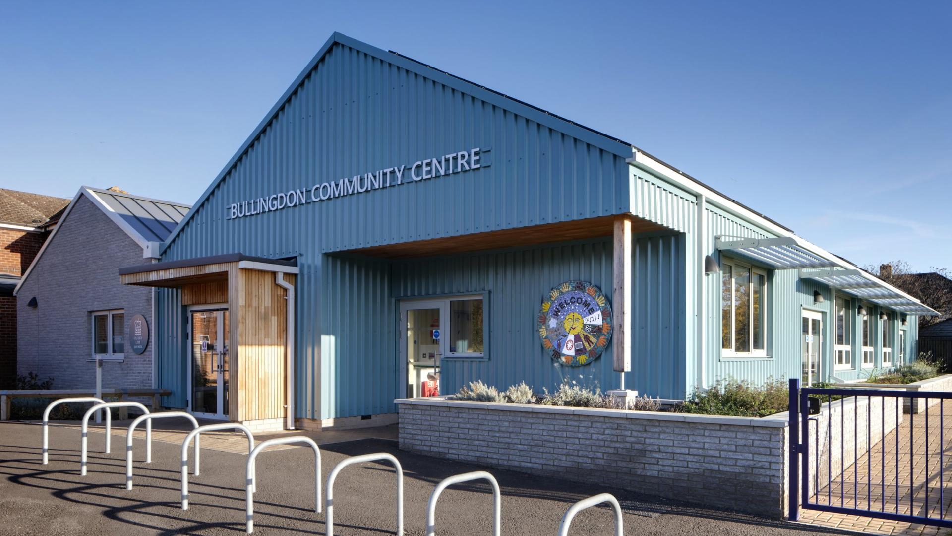 Blue pointed building