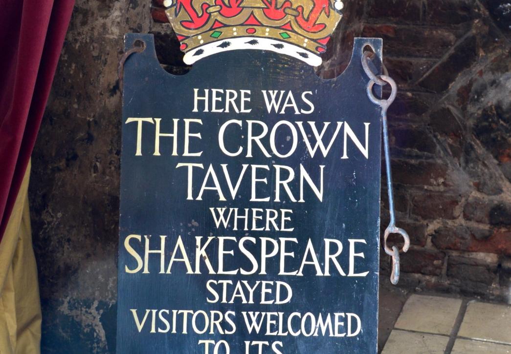 Sign in the painted room