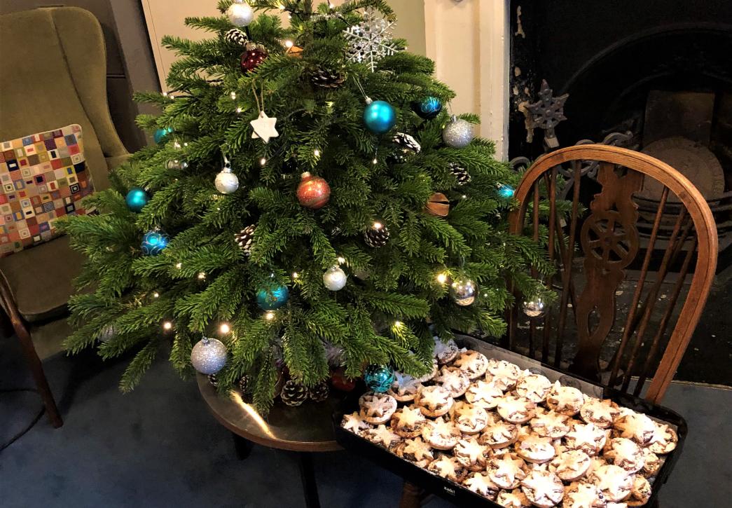 Christmas Tree and mince pies